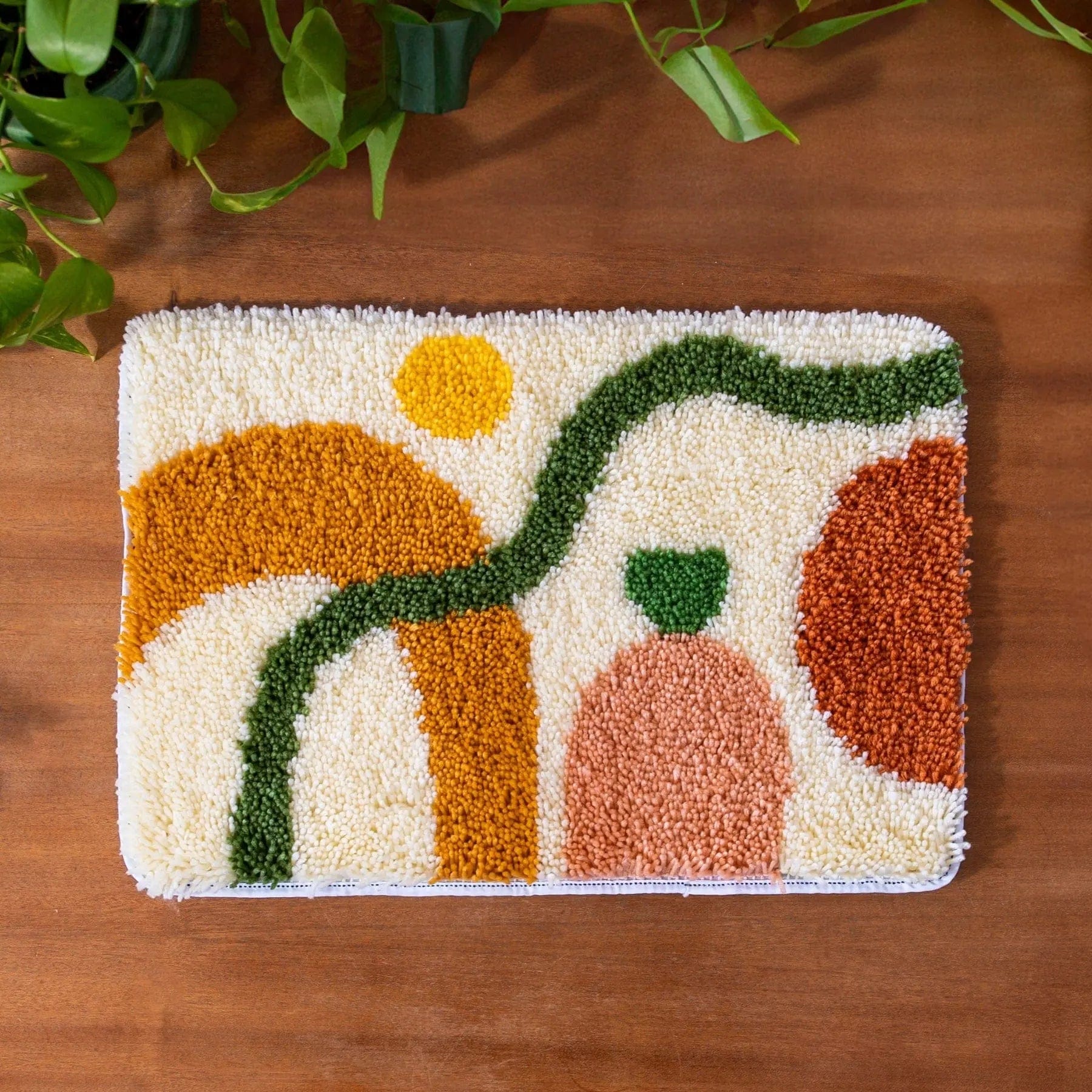 ABSTRACT EARTH Latch Hook Rug Making Kit | Craft Club