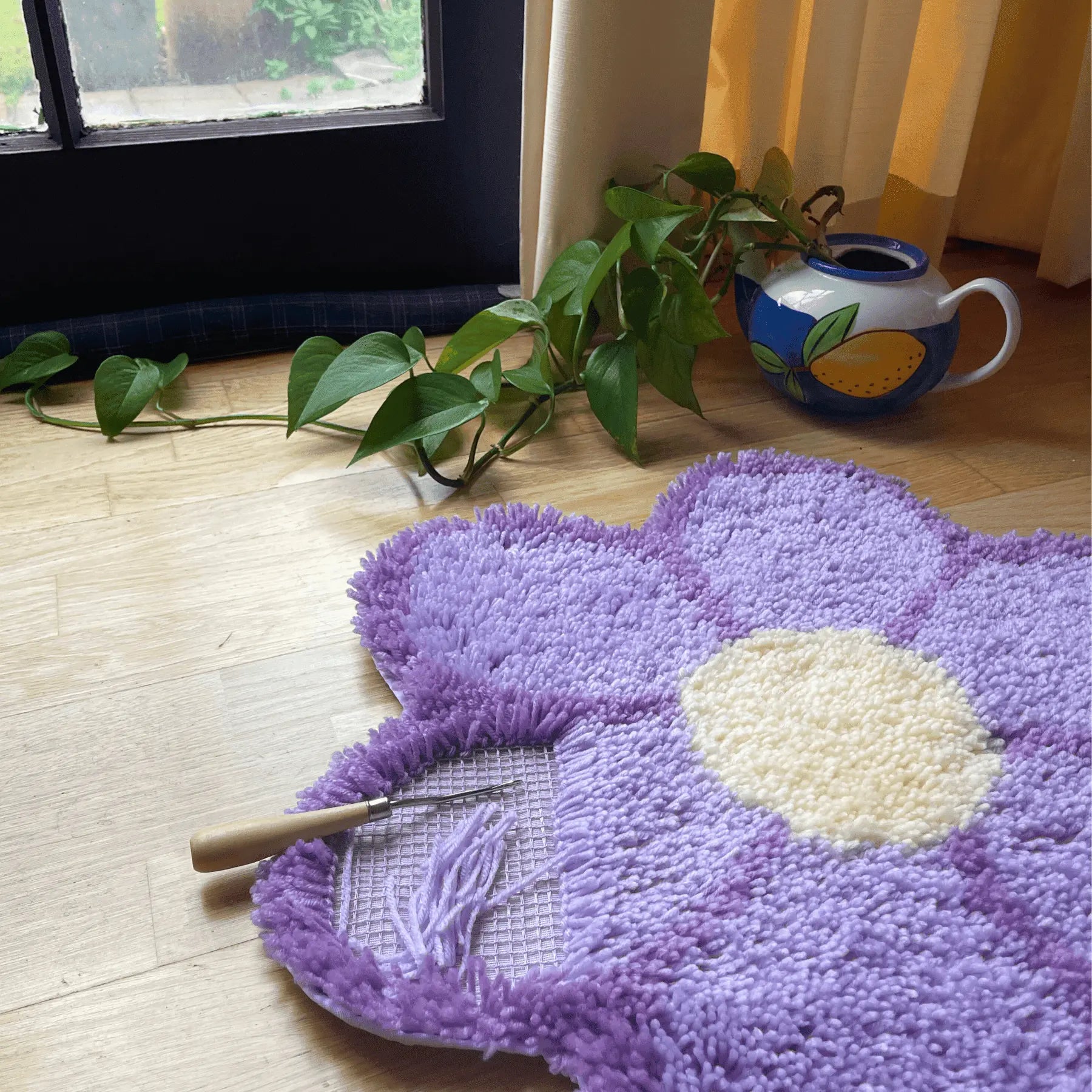 Craft Club Co BLOOM - PURPLE Rug Making Kit