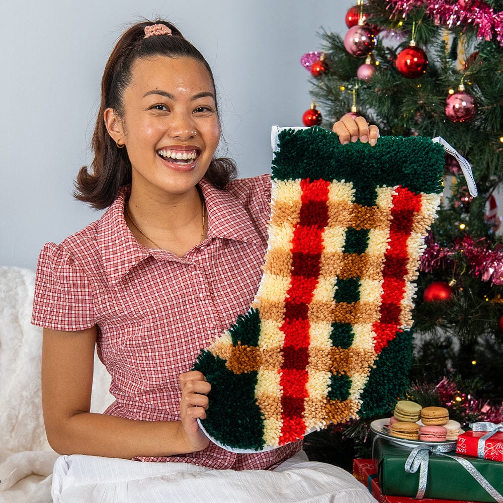 Craft Club Co COZY PLAID - Christmas Stocking Kit