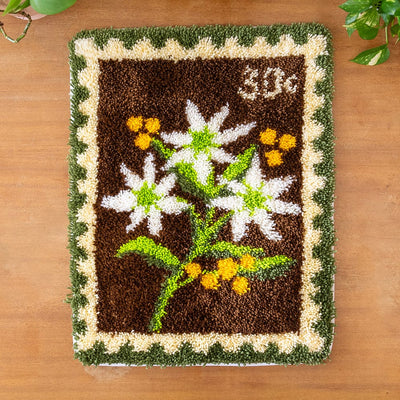 Craft Club Co Flannel Flower Stamps - XL Latch Hook Rug Kit