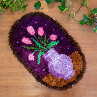 Craft Club Co FLOWER VASE - TULIPS | XL Rug Making Kit