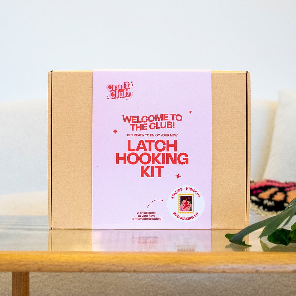Craft Club Co Hibiscus Stamps - XL Latch Hook Rug Kit