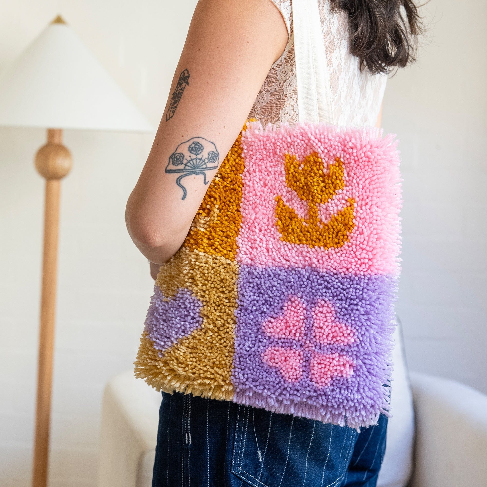 Craft Club Co LUCKY CHARMS - Latch Hook Tote Bag