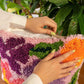 Craft Club Co PRETTY PETALS - PINK Latch Hook Cushion Kit