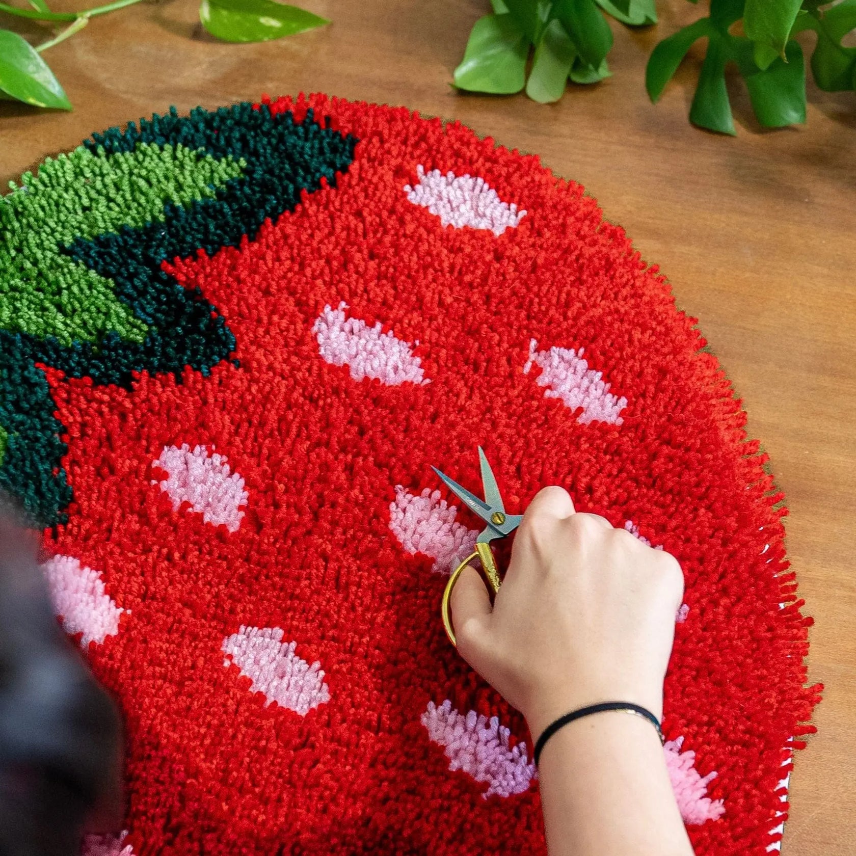 Large Rug Making Kits STRAWBERRY DREAMING Latch Hook Rug Making Kit | Craft Club – Craft Club Co