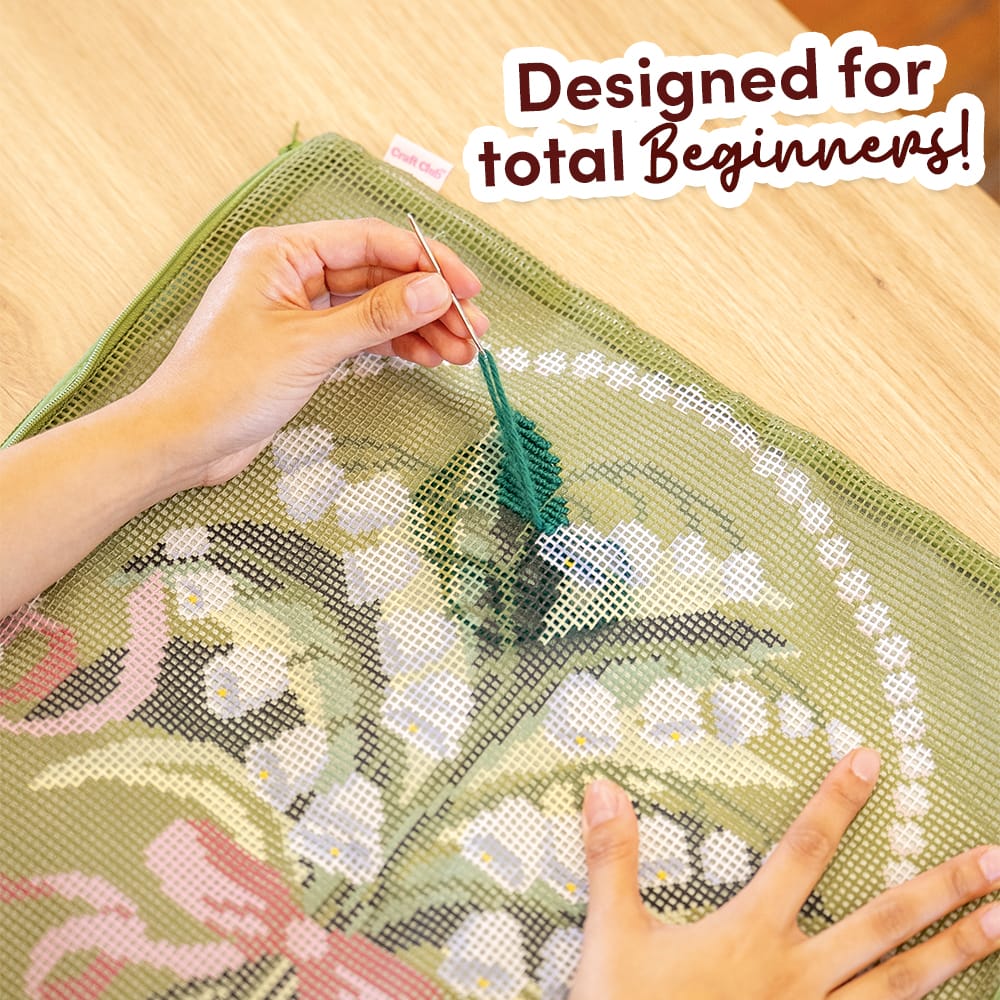 Craft Club Co LILY OF THE VALLEY - Tapestry Needlepoint Cushion Kit