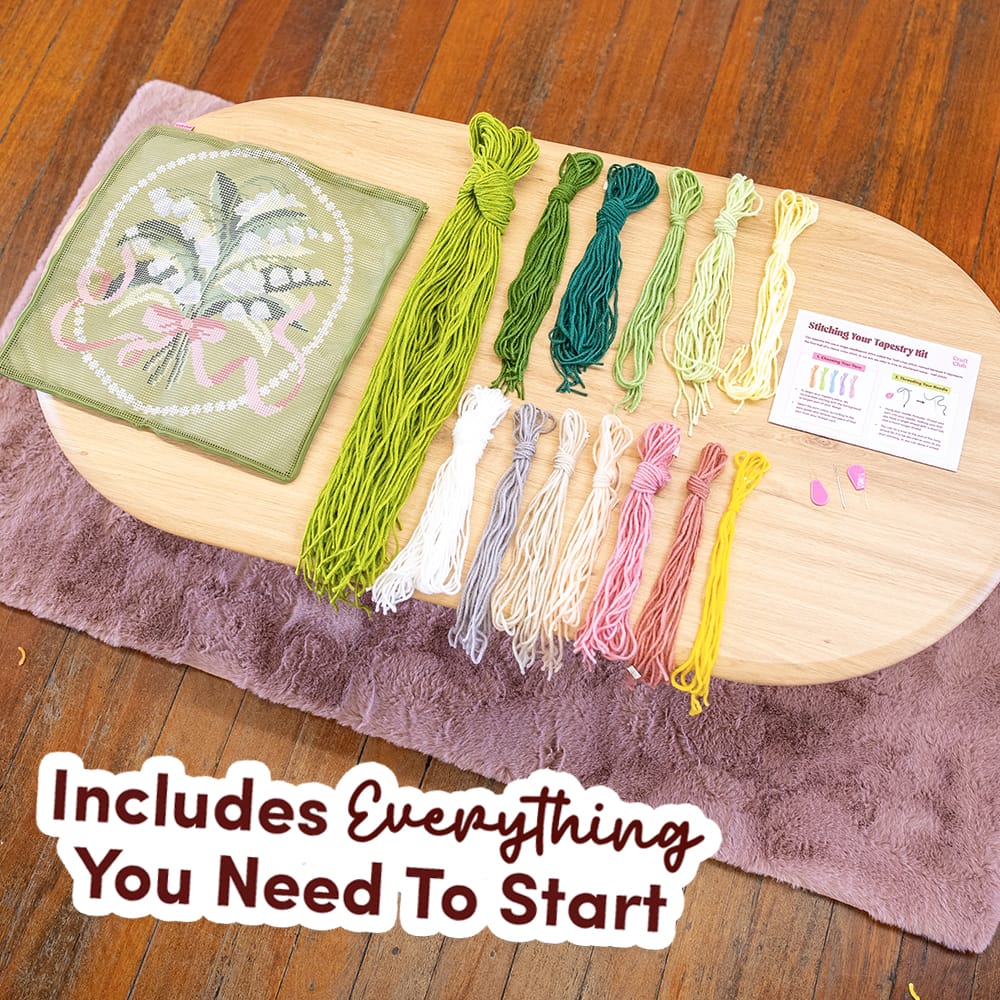 Craft Club Co LILY OF THE VALLEY - Tapestry Needlepoint Cushion Kit