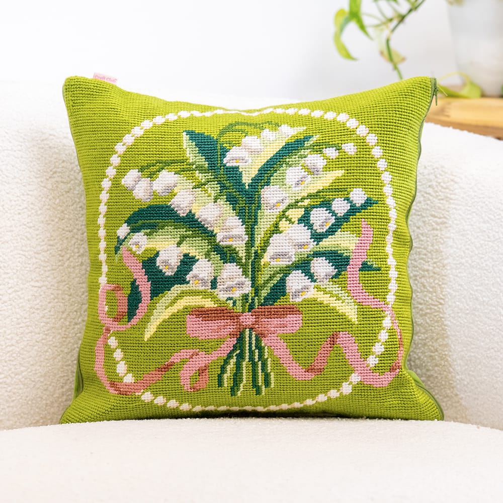 Craft Club Co LILY OF THE VALLEY - Tapestry Needlepoint Cushion Kit