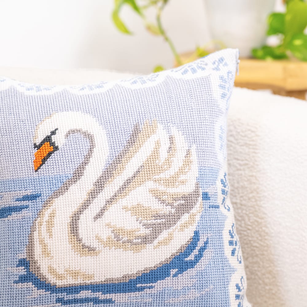 Craft Club Co ODETTE SWAN - Tapestry Needlepoint Cushion Kit