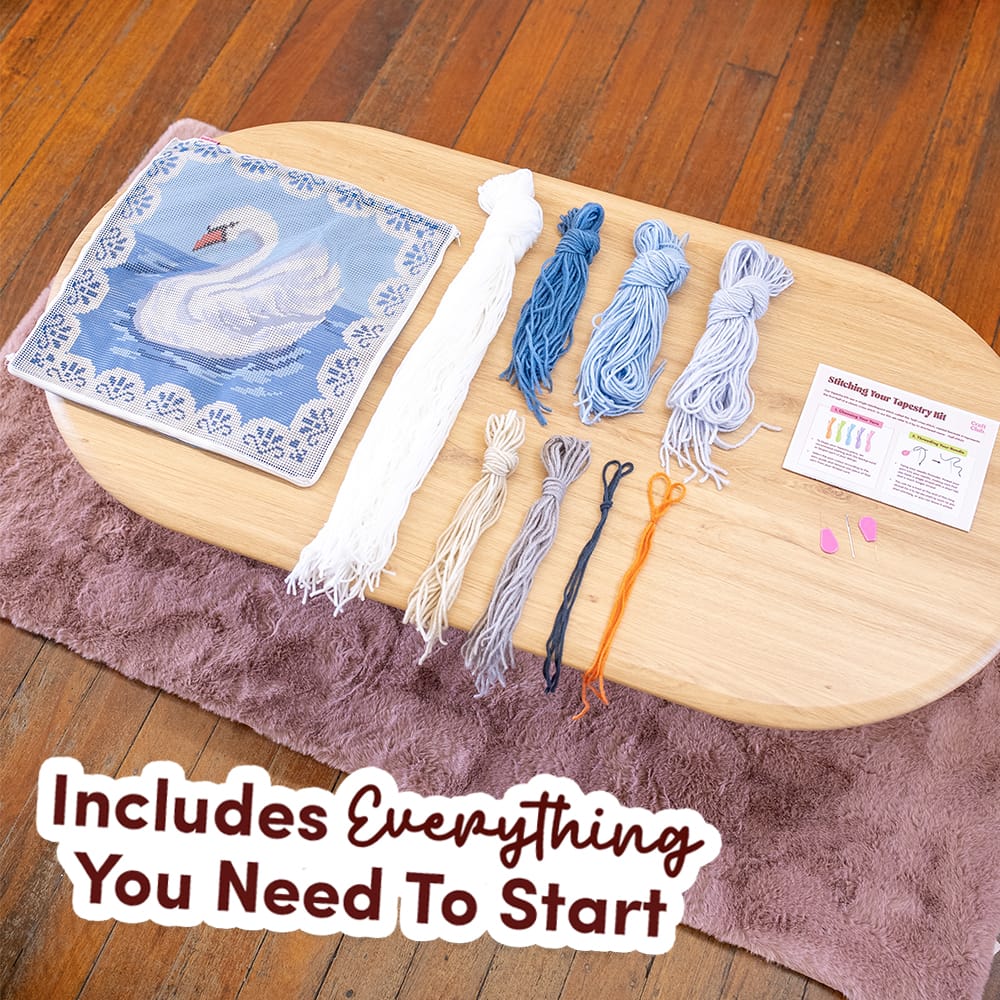 Craft Club Co ODETTE SWAN - Tapestry Needlepoint Cushion Kit