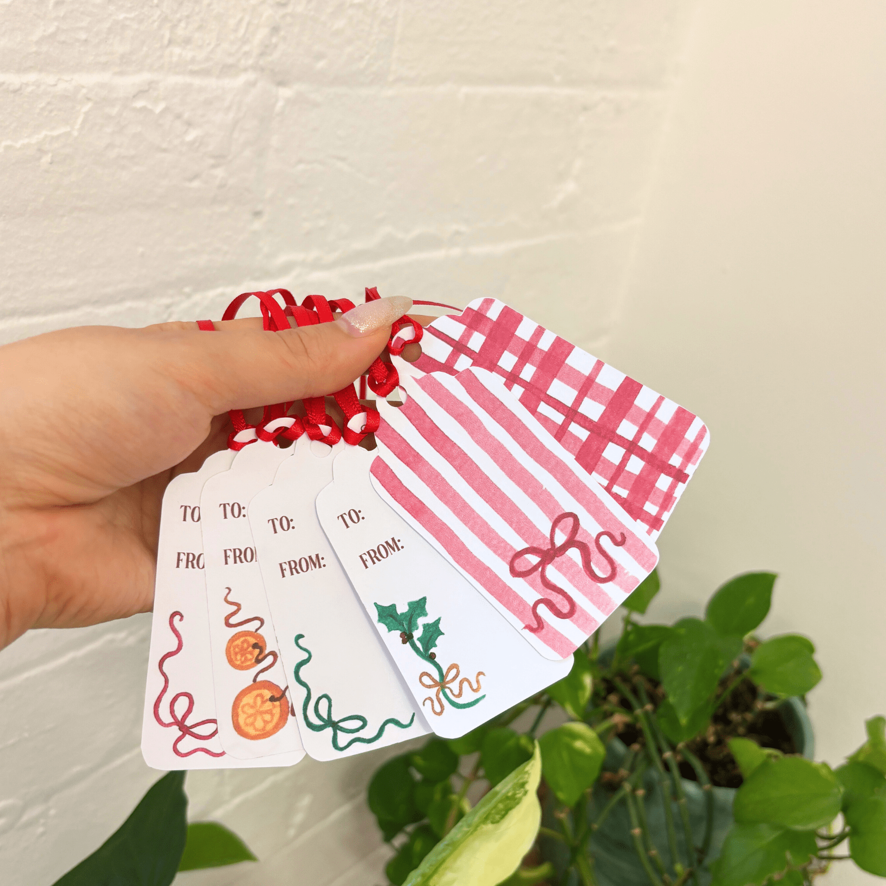 Craft Club Co Watercolour Gift Tags | Festive Wrapping | PDF Print Out