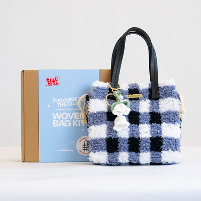 Craft Club Co Gingham | Black | Woven Handbag DIY Kits