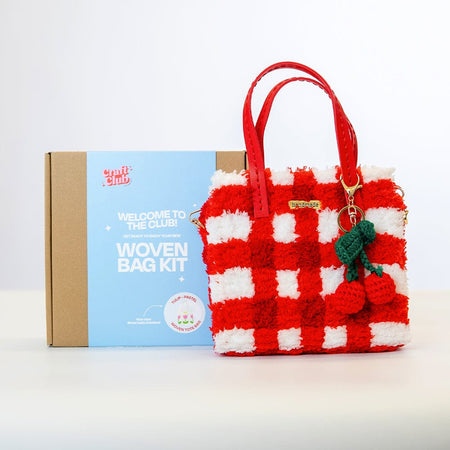 RED GINGHAM - Woven Tote Bag Kit