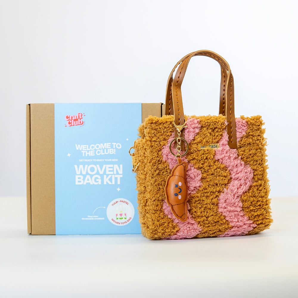 Craft Club Co WAVEY - BLUSH & BROWN Woven Tote Bag Kit
