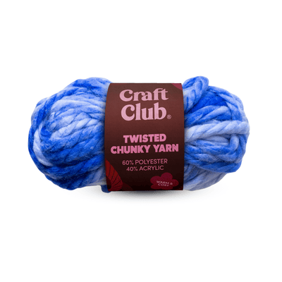 Craft Club Co Blue Twisted Chunky Yarn