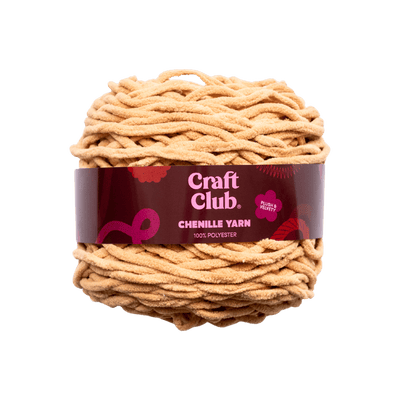 Craft Club Co Caramel Brown Chenille Yarn