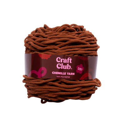 Craft Club Co Chocolate Brown Chenille Yarn