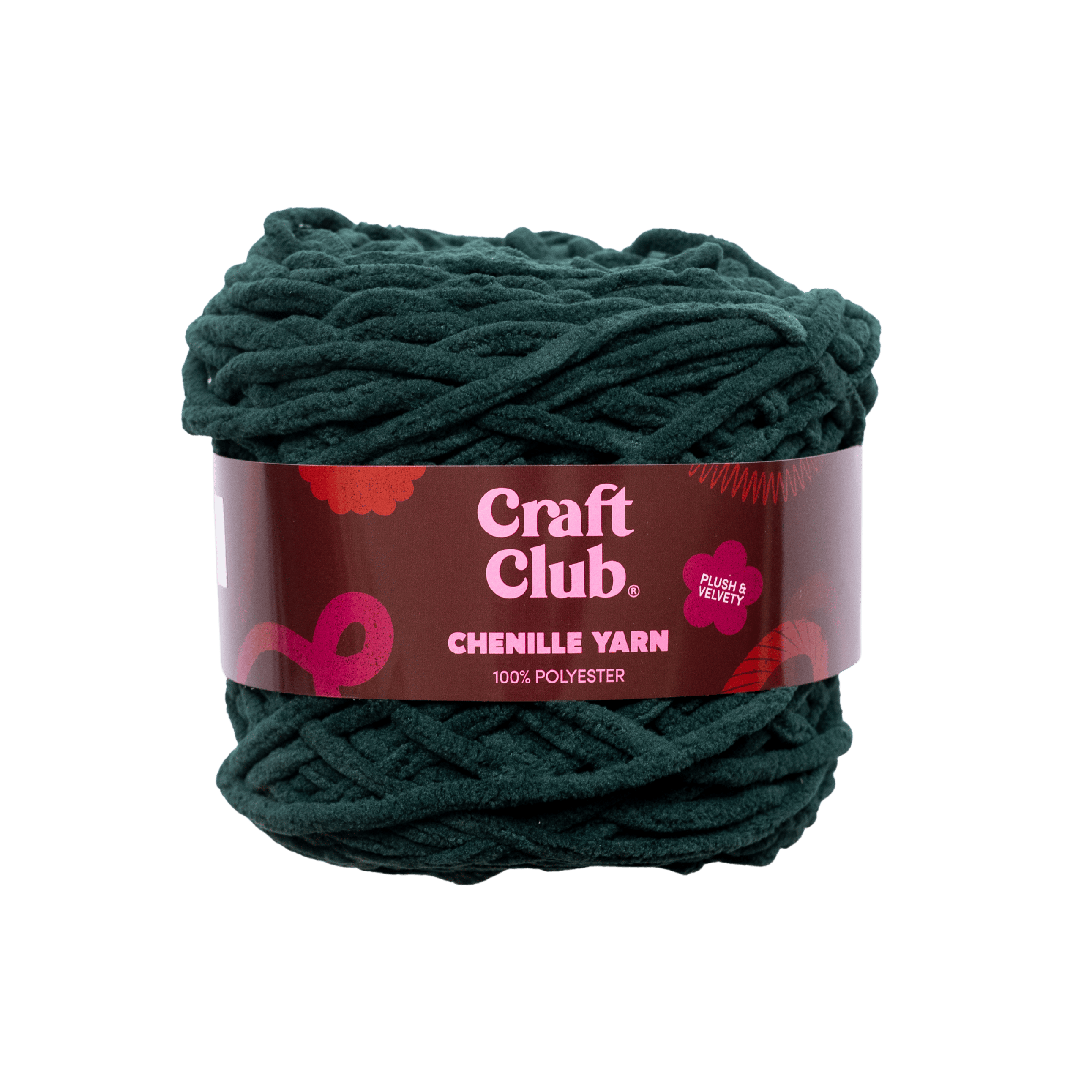Craft Club Co Forest Green Chenille Yarn