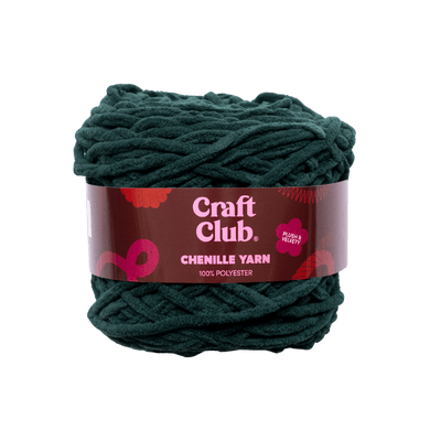 Craft Club Co Forest Green Chenille Yarn