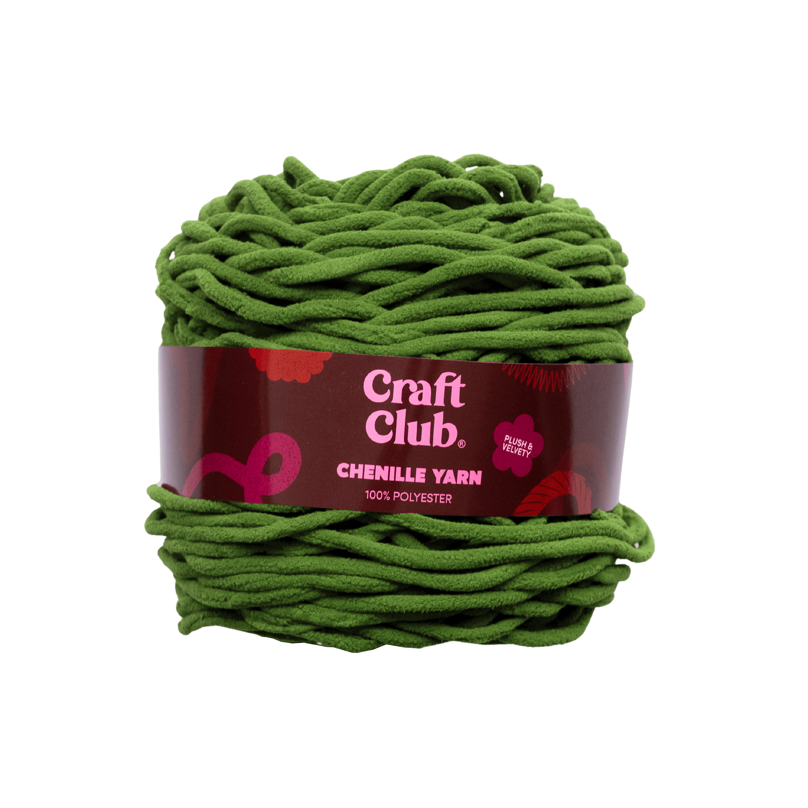 Craft Club Co Grass Green Chenille Yarn