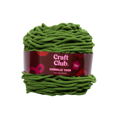 Craft Club Co Grass Green Chenille Yarn