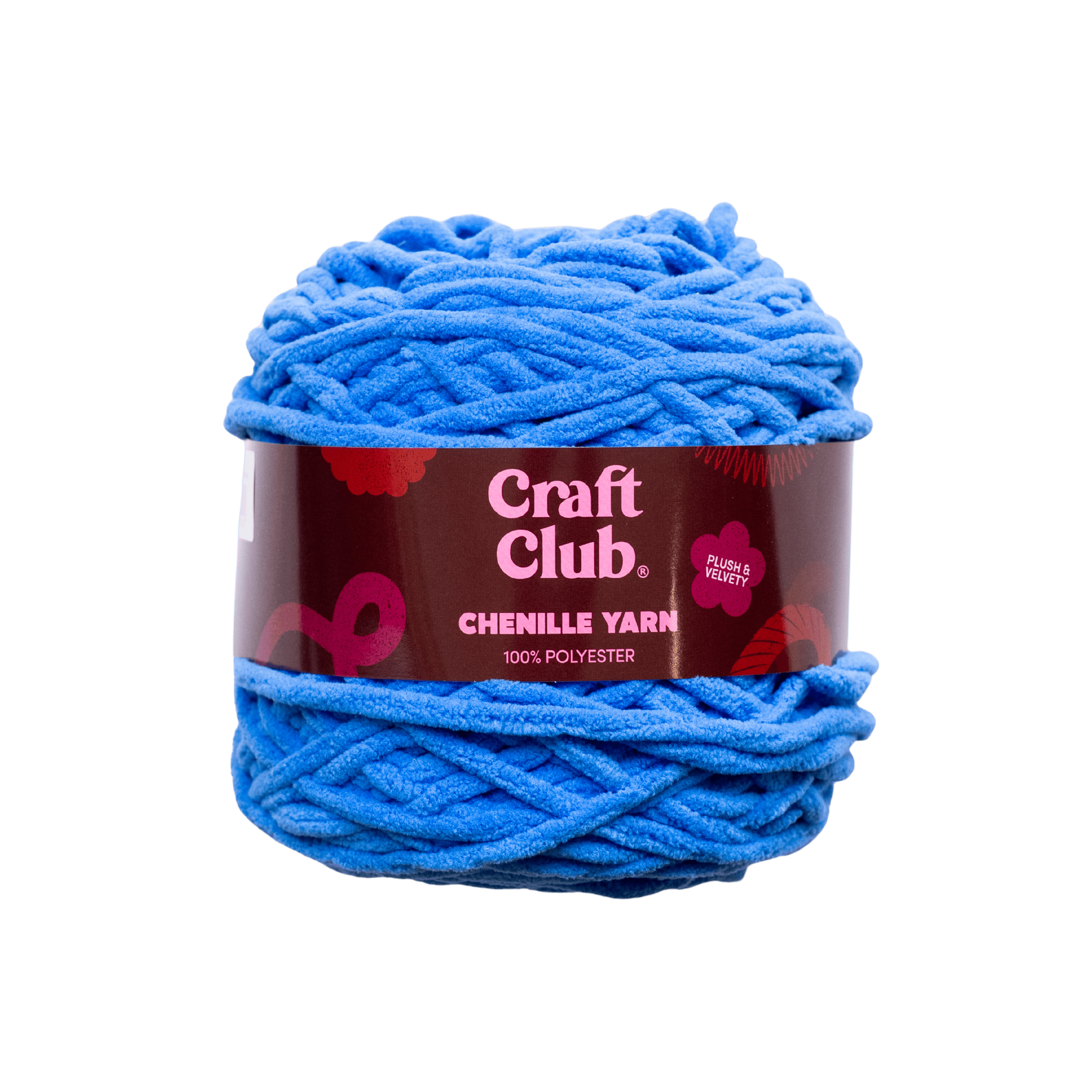 Craft Club Co Periwinkle Blue Chenille Yarn