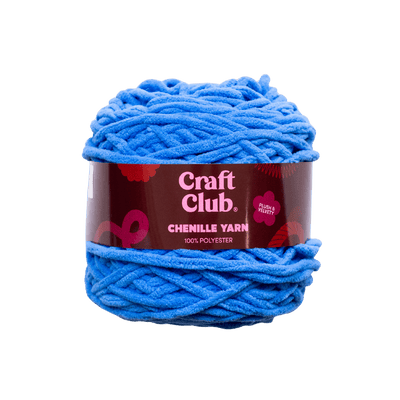 Craft Club Co Periwinkle Blue Chenille Yarn