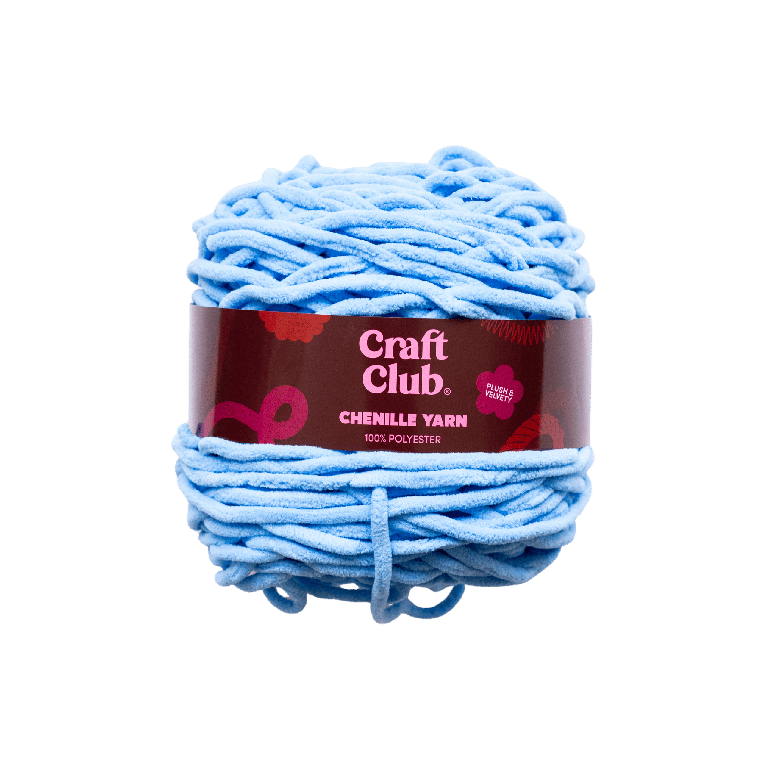 Craft Club Co Sky Blue Chenille Yarn