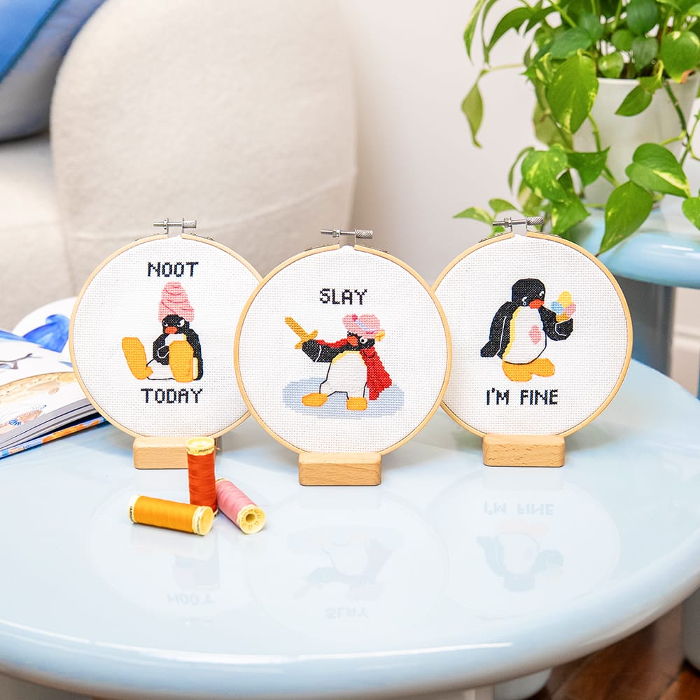 Craft Club CHEEKY PINGU™ - Cross Stitch Trio Kit