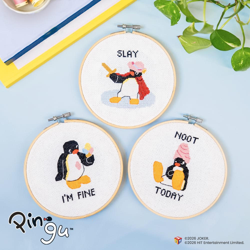 Craft Club CHEEKY PINGU™ - Cross Stitch Trio Kit