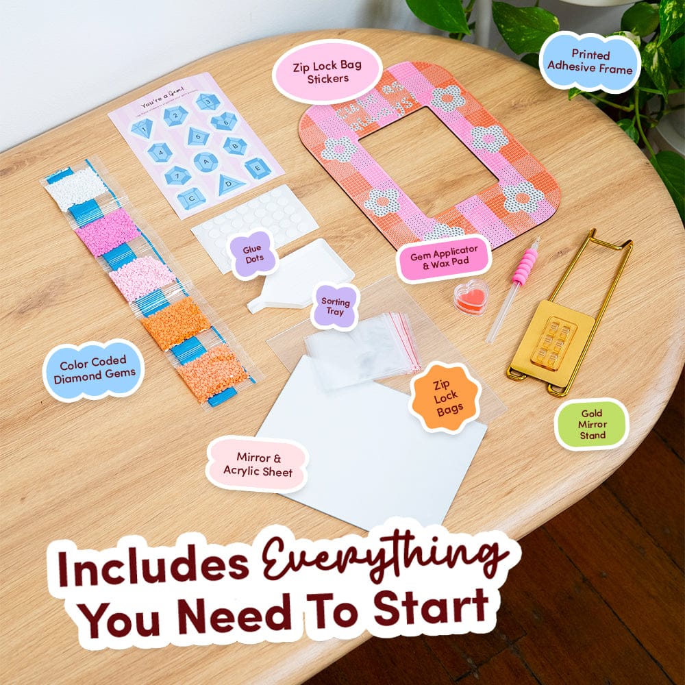 Craft Club Cute As Always - Diamond Painting Mirror Frame Kit