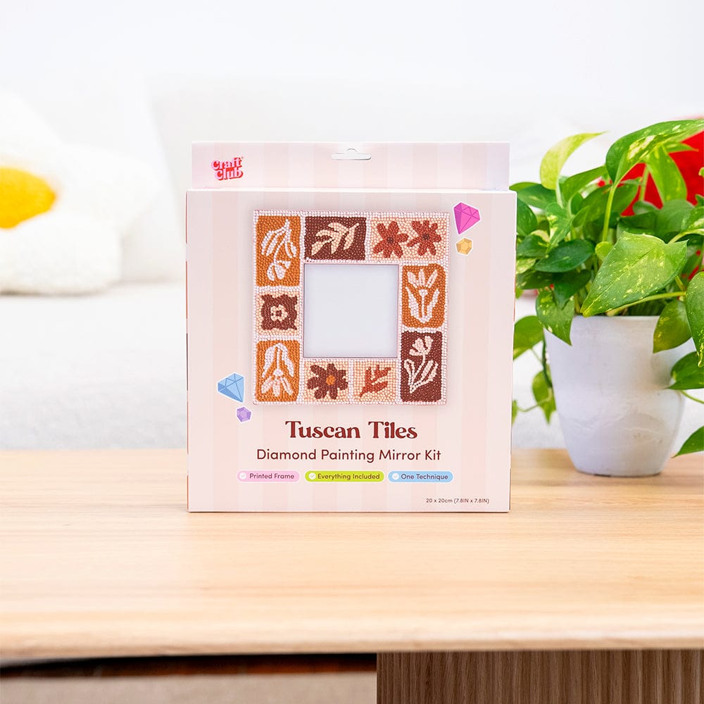 Craft Club Tuscan Tiles - Diamond Painting Mirror Frame Kit