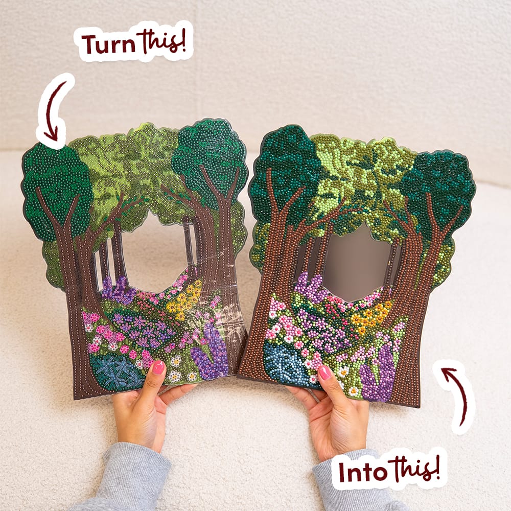 Craft Club Enchanted Forest - Diamond Painting Mirror Wall Hanging Kit