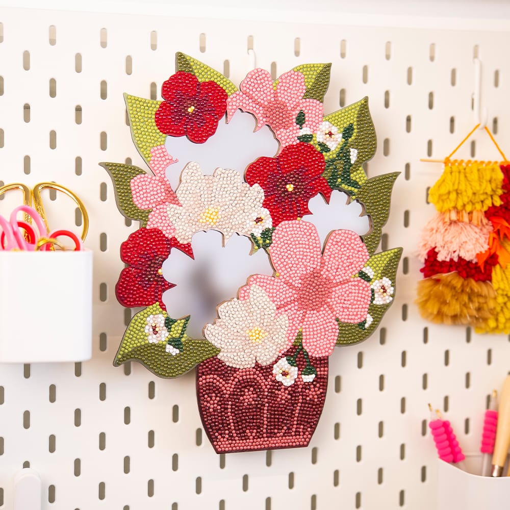 Craft Club In Bloom - Diamond Painting Mirror Wall Hanging Kit