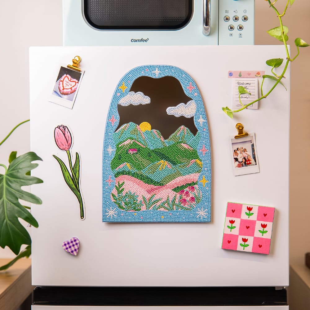 Craft Club Valley of Dreams - Diamond Painting Mirror Wall Hanging Kit