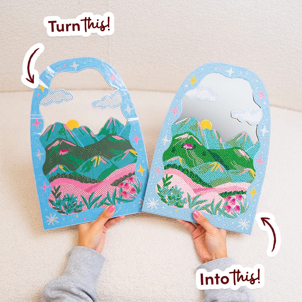 Craft Club Valley of Dreams - Diamond Painting Mirror Wall Hanging Kit