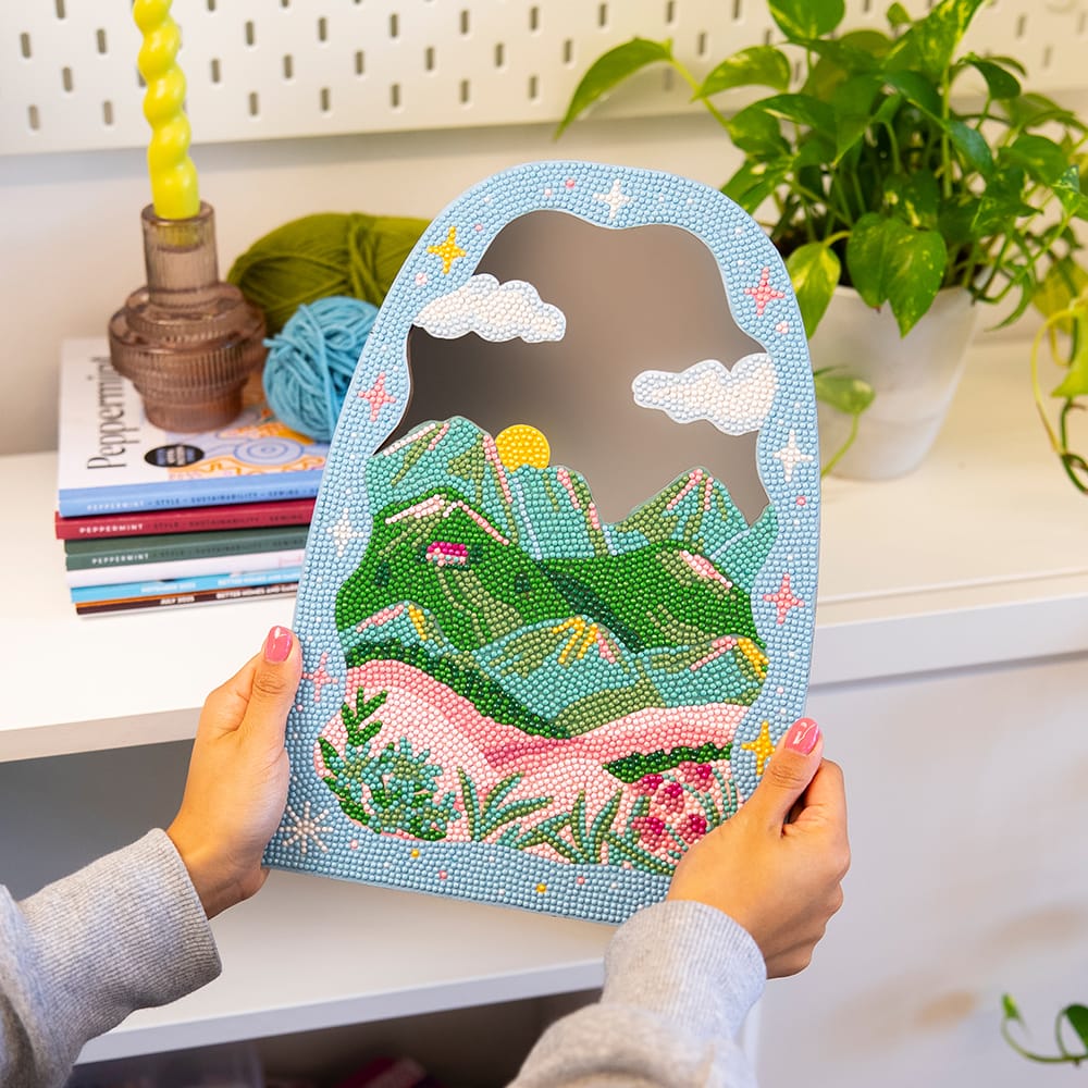 Craft Club Valley of Dreams - Diamond Painting Mirror Wall Hanging Kit