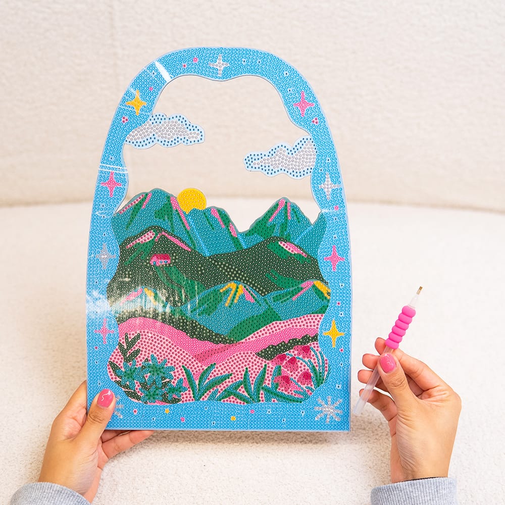 Craft Club Valley of Dreams - Diamond Painting Mirror Wall Hanging Kit