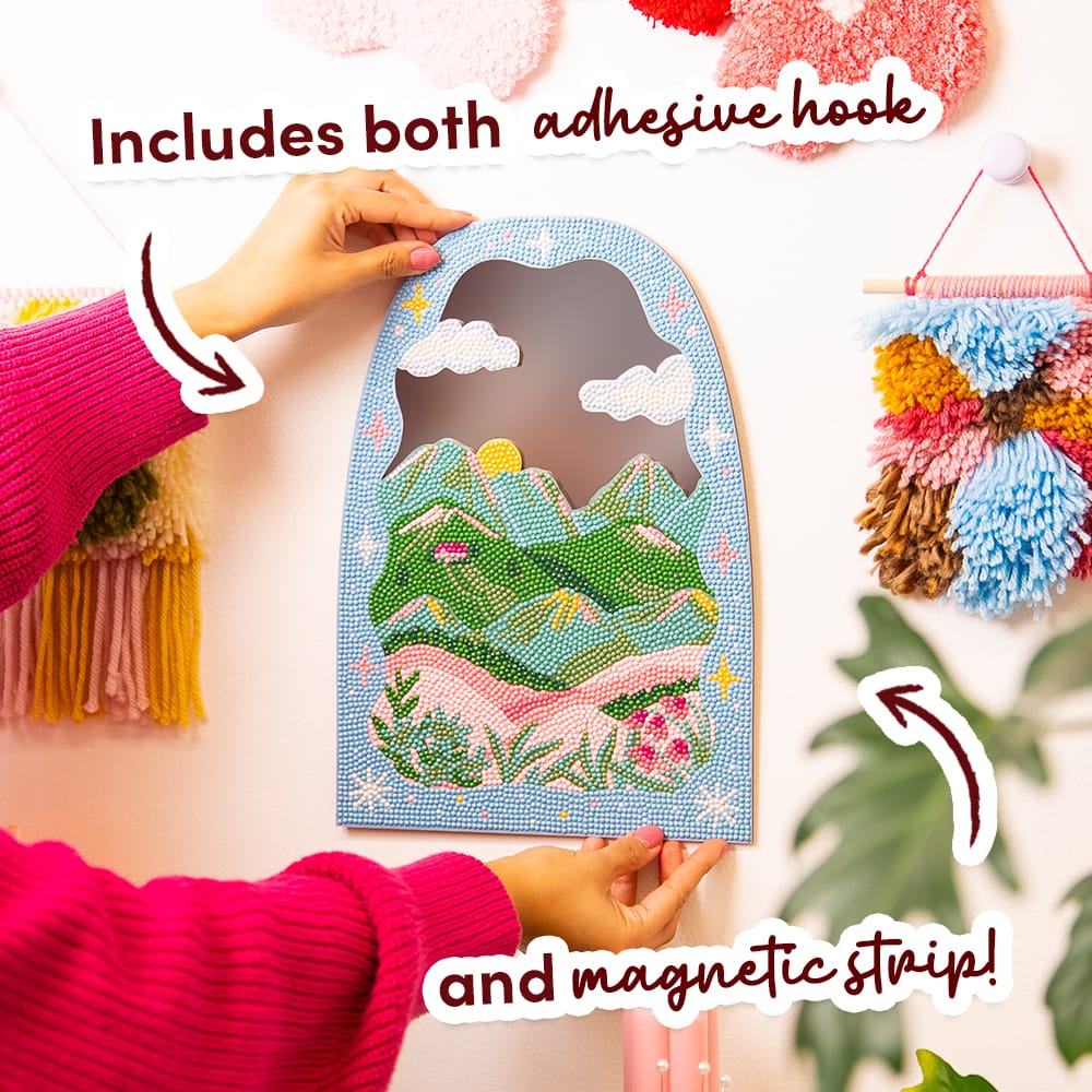 Craft Club Valley of Dreams - Diamond Painting Mirror Wall Hanging Kit
