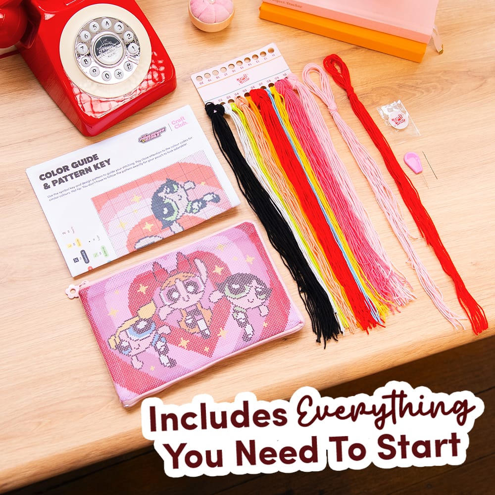 Craft Club BEST FRIENDS FOREVER - Needlepoint Pouch Kit