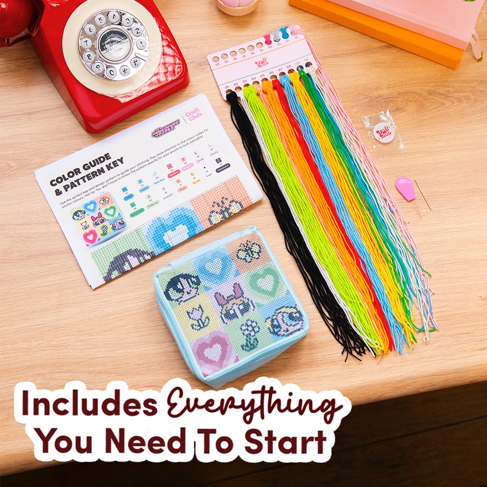 Craft Club PERFECT GIRL FORMULA - Needlepoint Pouch Kit