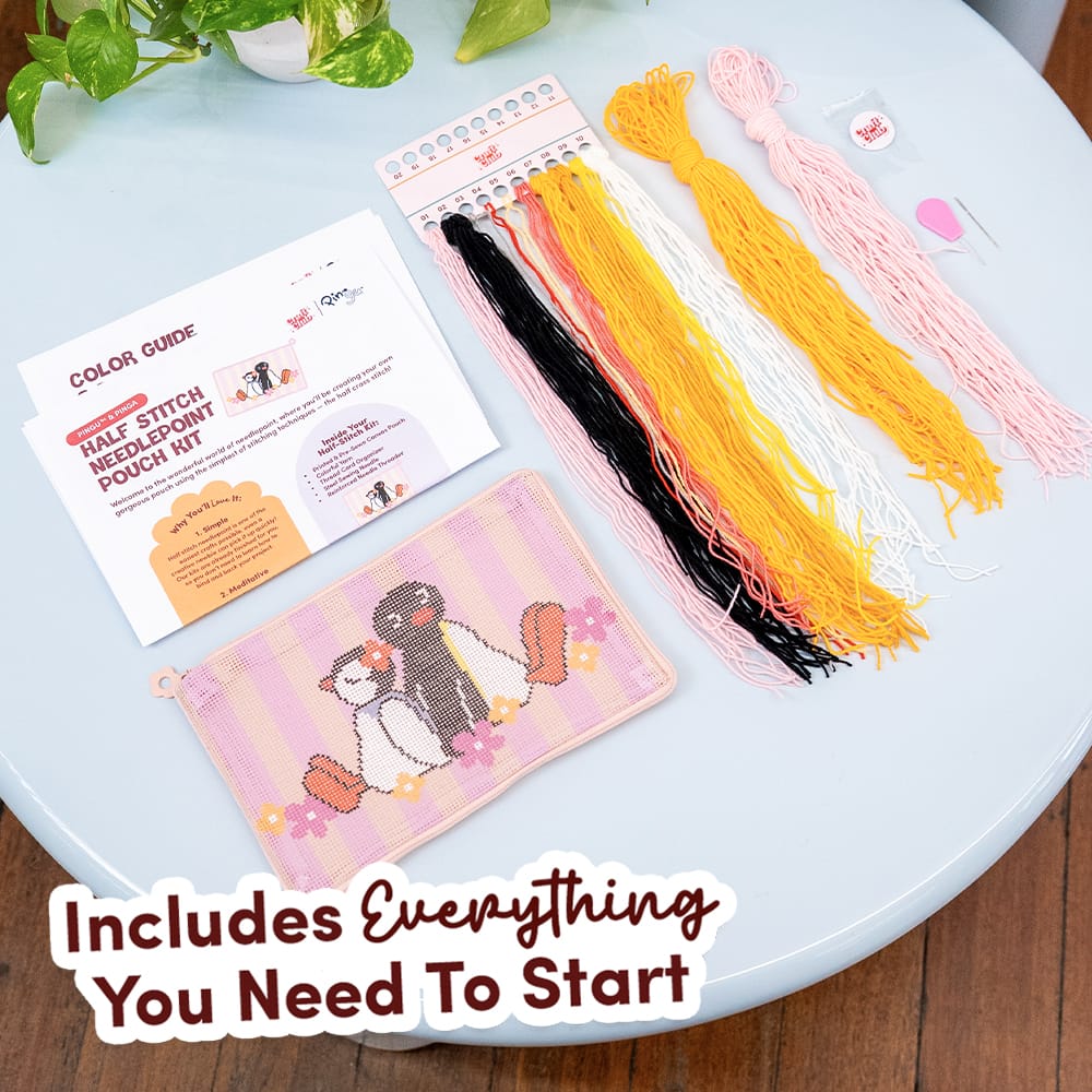 Craft Club PINGU™ & PINGA - Needlepoint Pouch Kit