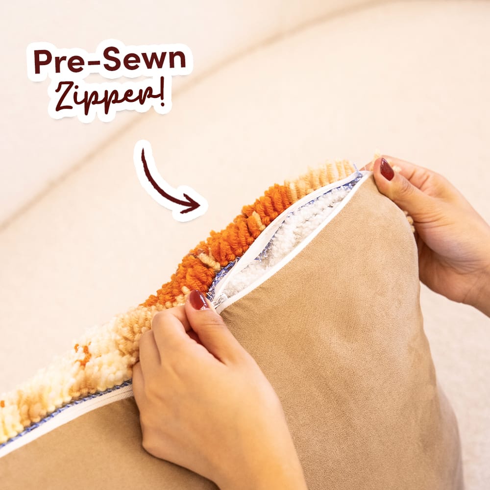 Craft Club PUMPKIN SPICE - Latch Hook Cushion Kit