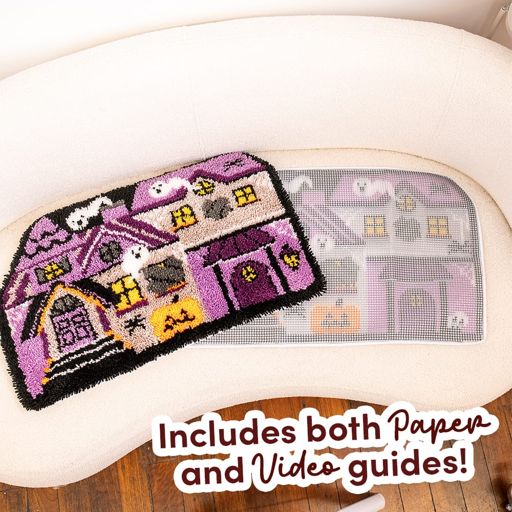 Craft Club HAUNTED HOUSE - XL Latch Hook Rug Kit