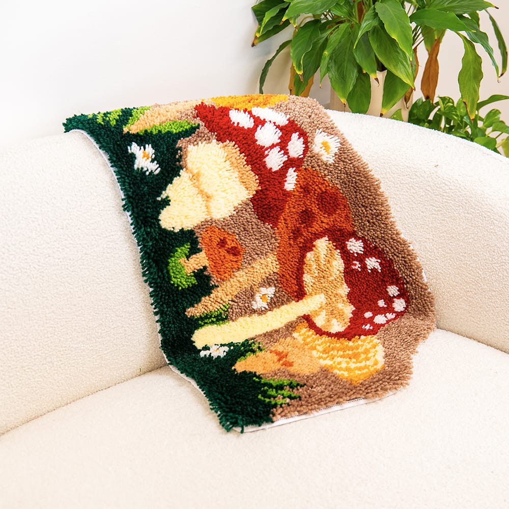 Craft Club MUSHROOM FOREST - XL Latch Hook Rug Kit
