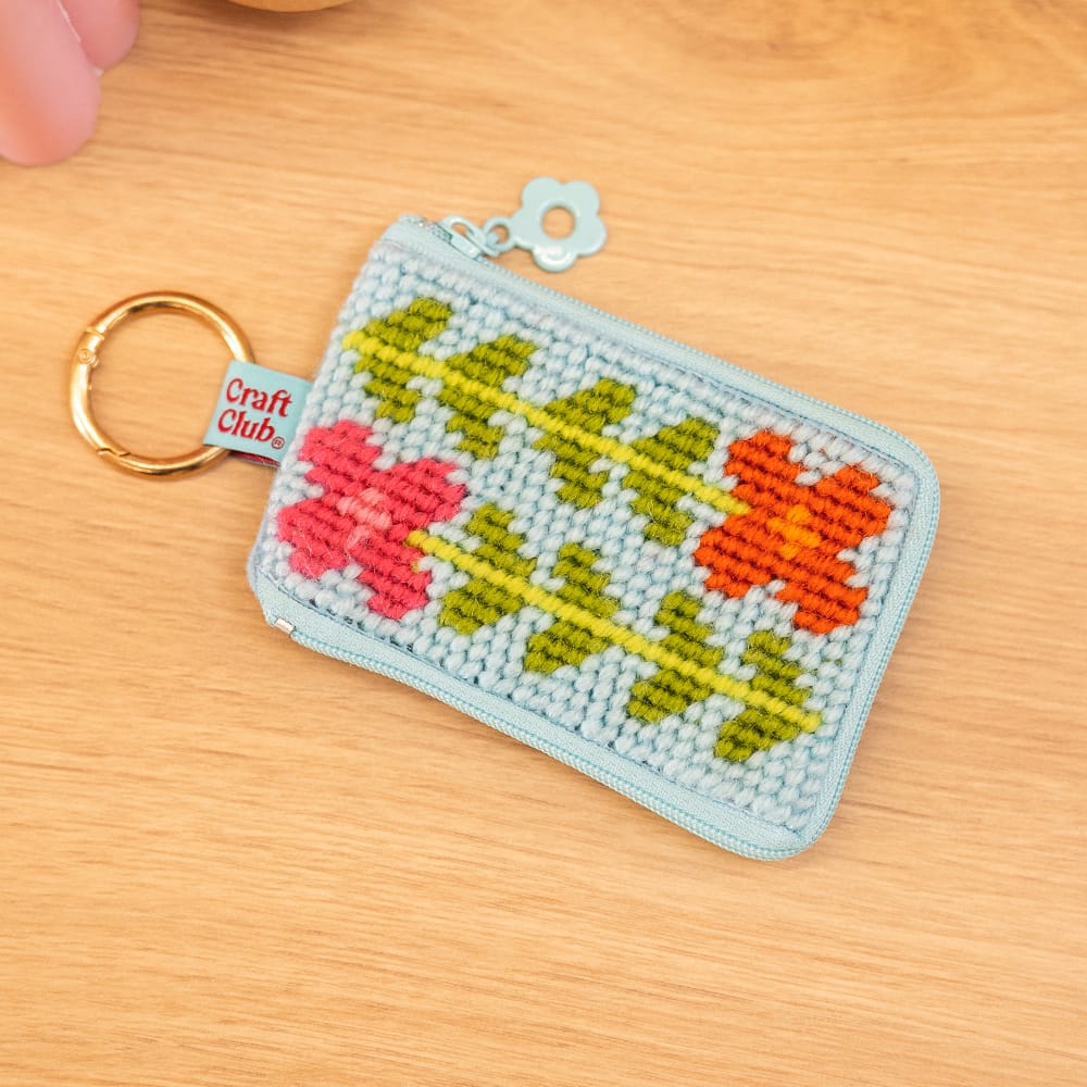 Craft Club BEGINNER BLOOMS - Needlepoint Taster Pouch Kit
