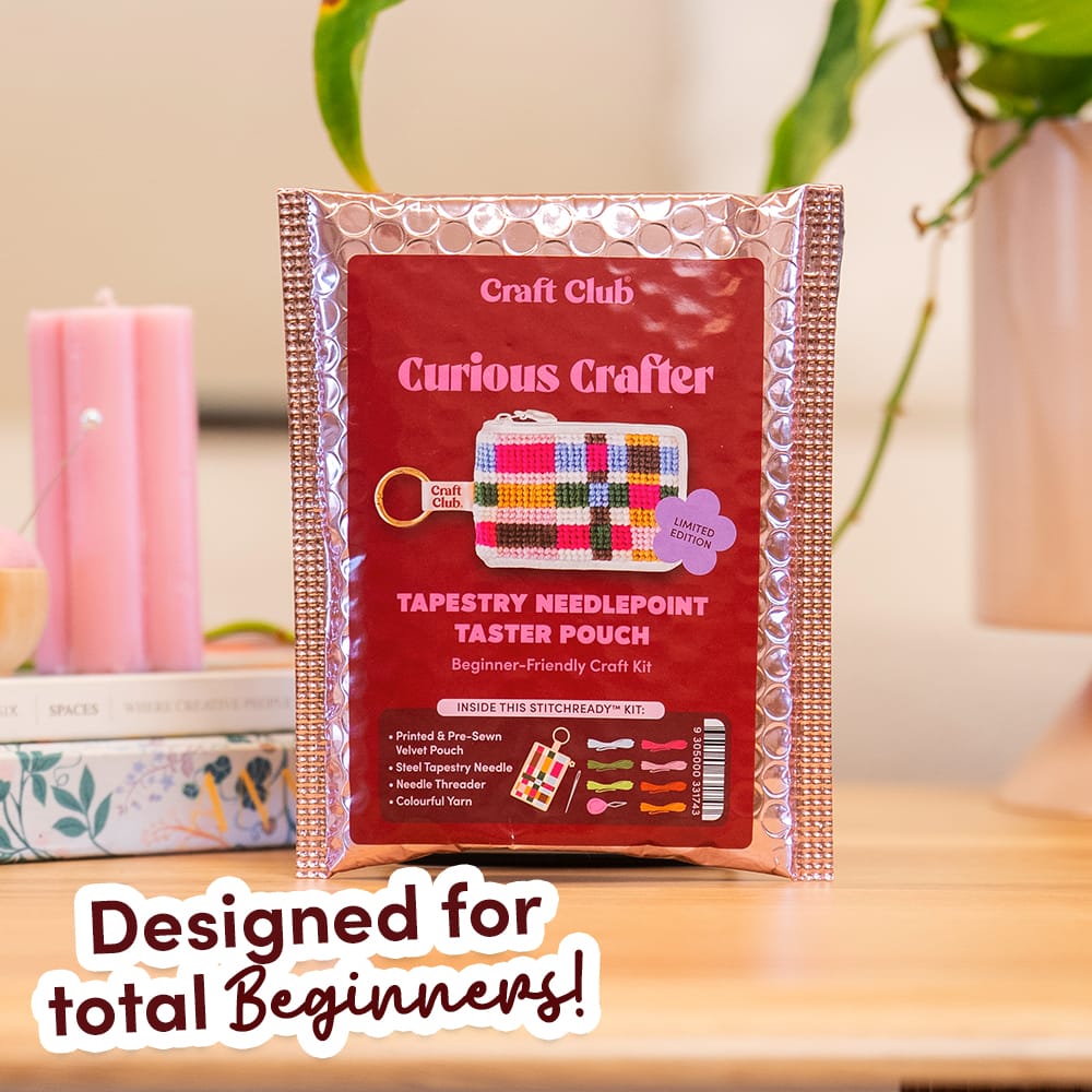 Craft Club CURIOUS CRAFTER - Needlepoint Taster Pouch Kit
