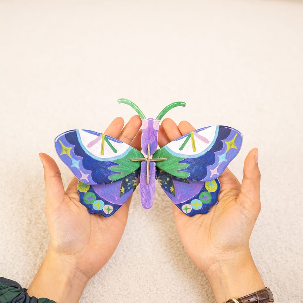 Craft Club MIDNIGHT PETITE BUTTERFLY - Paper Craft 3D Puzzle Kit