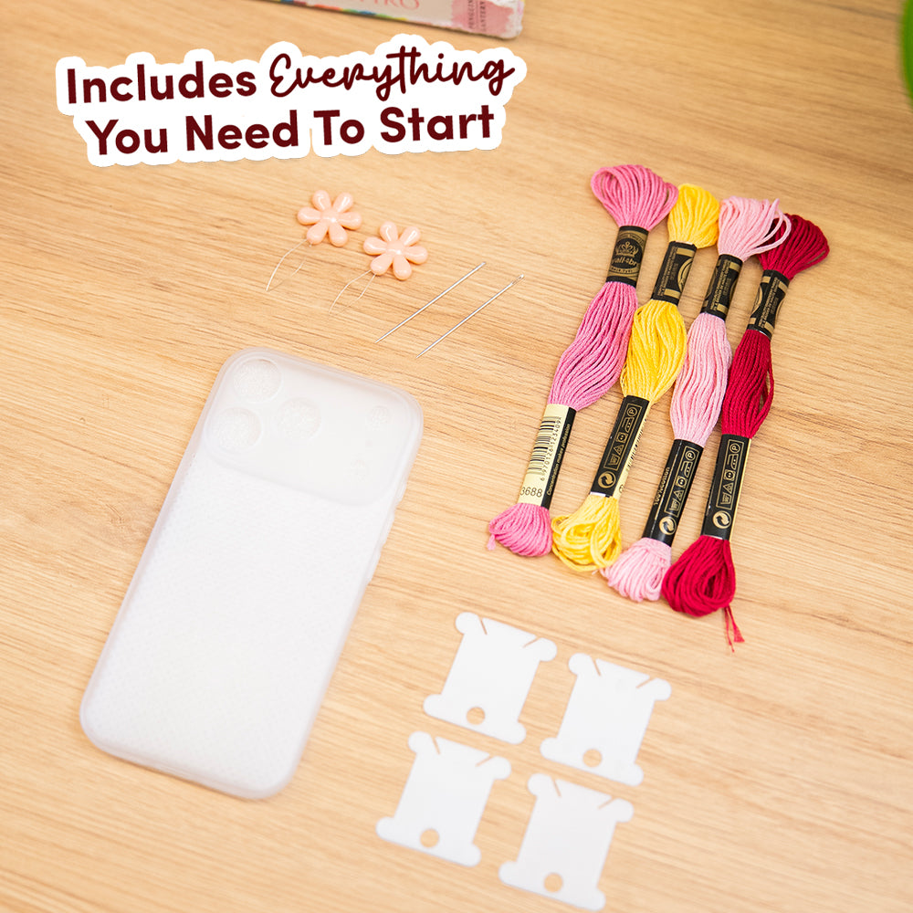 Craft Club Pink Pony Craft Club Cross Stitch Phone Case Kit — includes everything you need to start