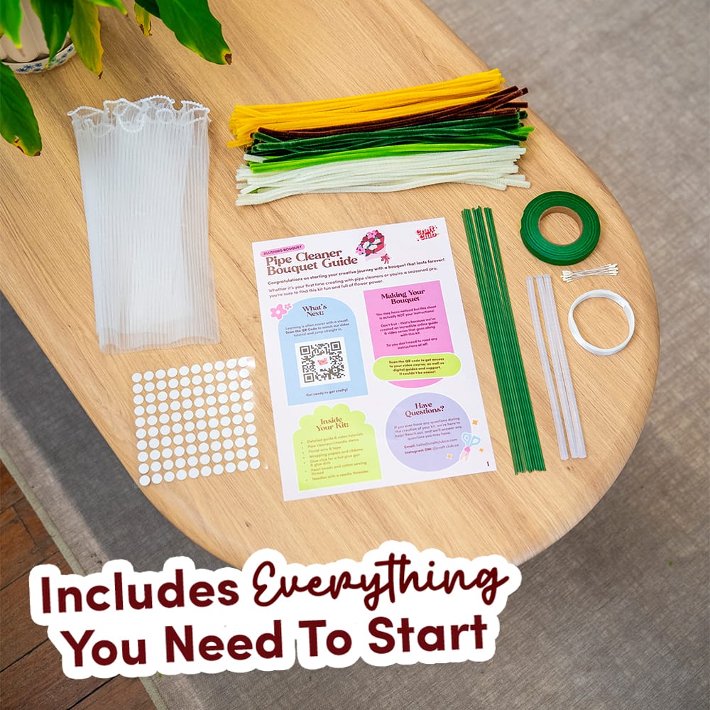 Craft Club GOLDEN SUNFLOWERS - Pipe Cleaner Bouquet Kit